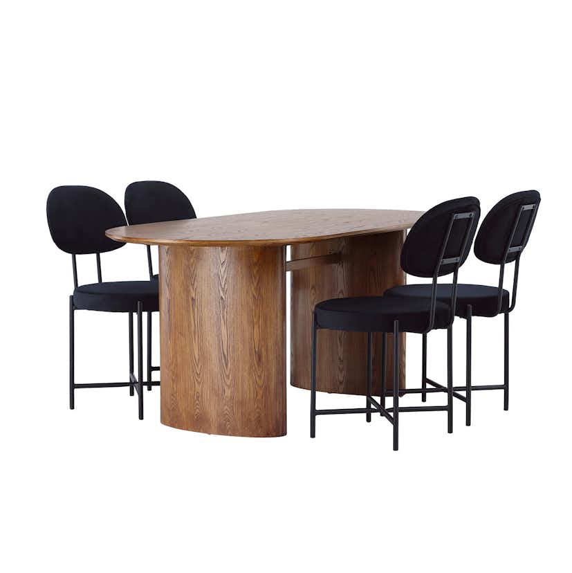 Matgrupp Venture Home Isolde med 4 Stella Stolar