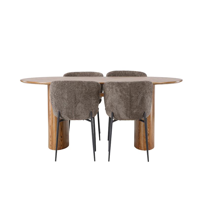 Matgrupp Venture Home Isolde med 4 Modesto Stolar