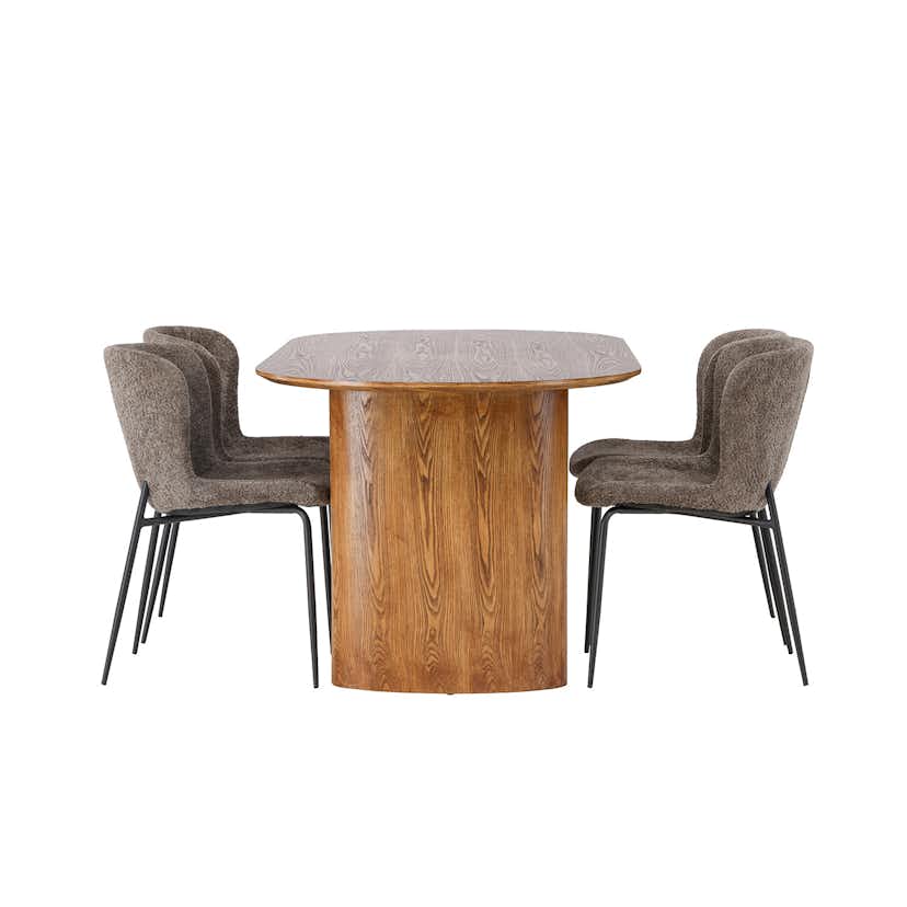 Matgrupp Venture Home Isolde med 4 Modesto Stolar