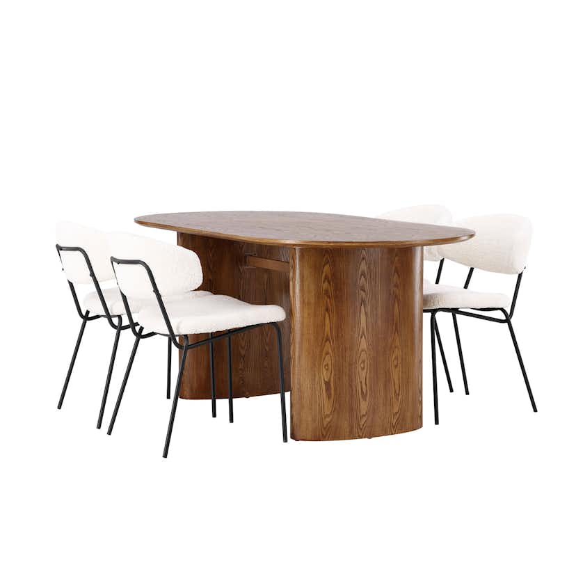 Matgrupp Venture Home Isolde med 4 Chico Stolar