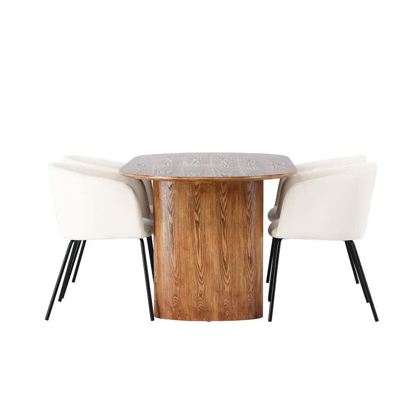 Matgrupp Venture Home Isolde med 4 Berit Stolar