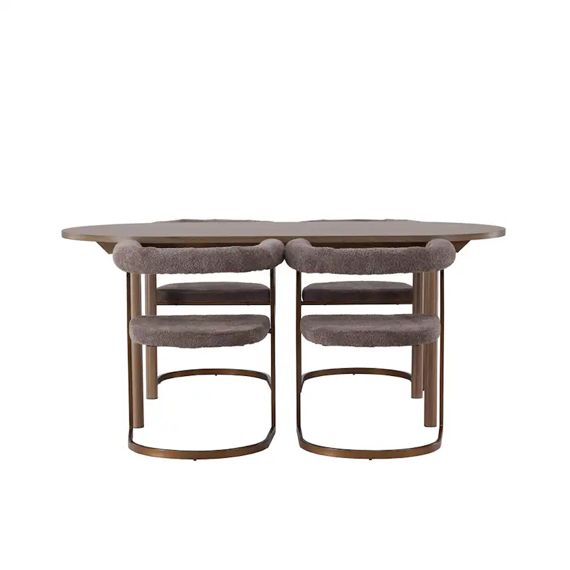 Matgrupp Venture Home Andy Ø120 cm med 4st Morning Matstolar