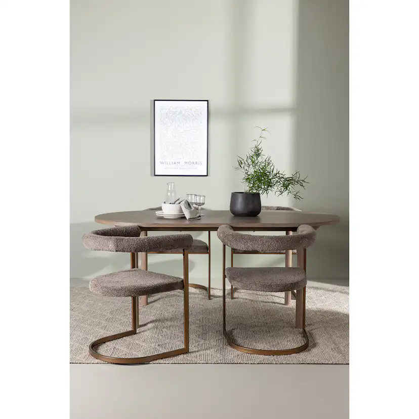 Matgrupp Venture Home Andy Ø120 cm med 4st Morning Matstolar