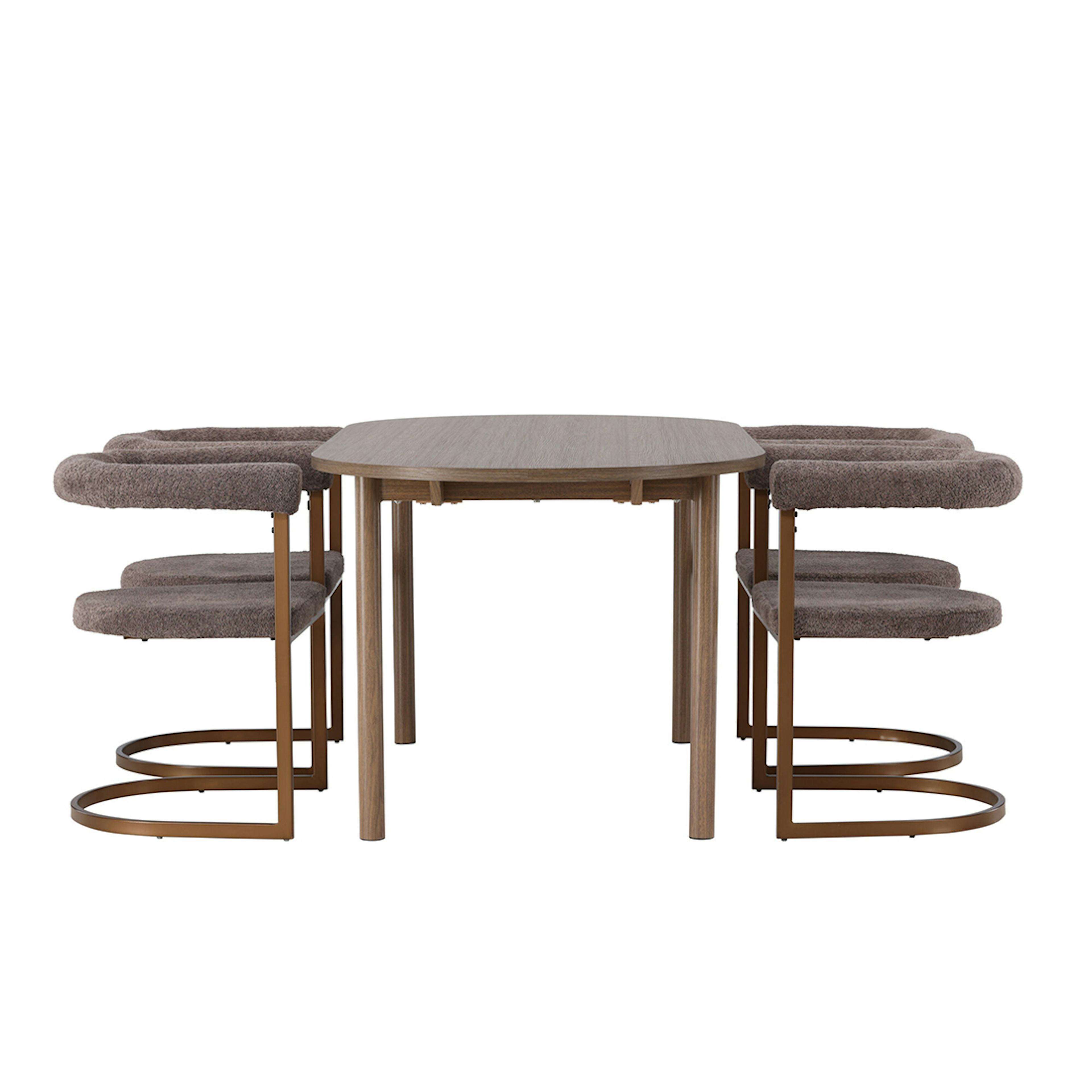 Matgrupp Venture Home Andy Ø120 cm med 4st Morning Matstolar