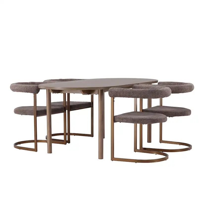 Matgrupp Venture Home Andy Ø120 cm med 4st Morning Matstolar