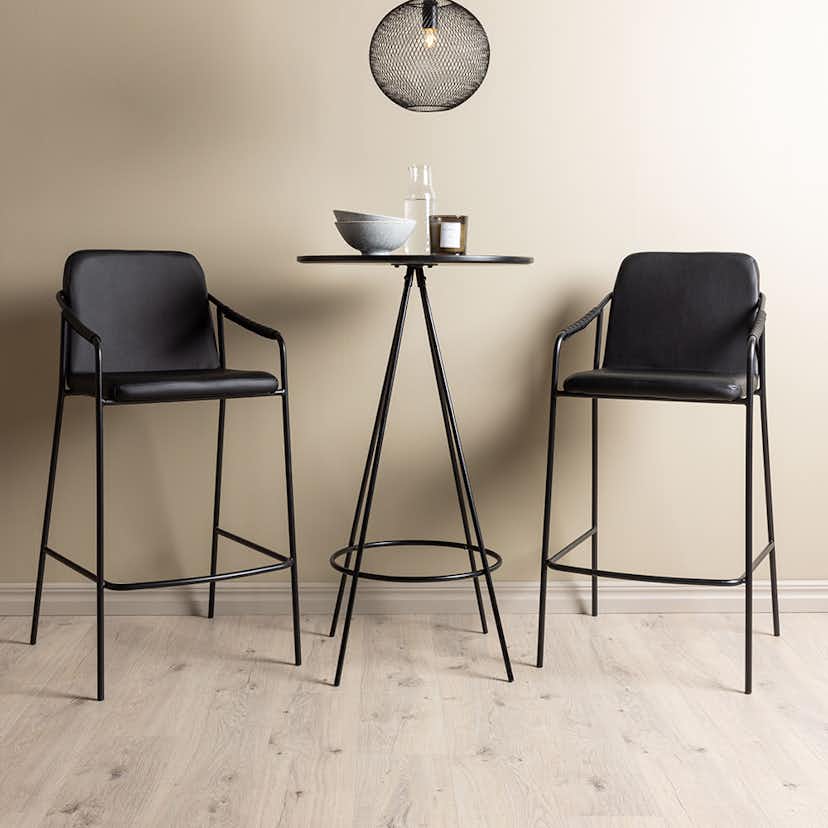 Matgrupp Venture Home Bistro Ø60 cm med 2 st Tvist stolar