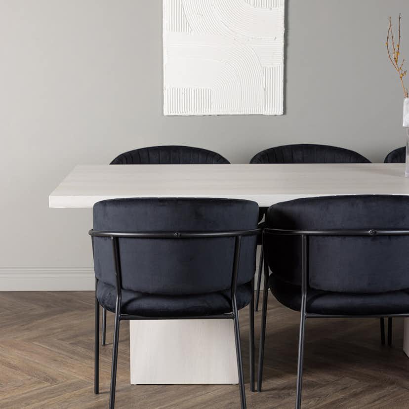 Matgrupp Venture Home Olga med 6 Selma Stolar