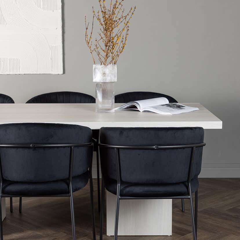 Matgrupp Venture Home Olga med 6 Selma Stolar