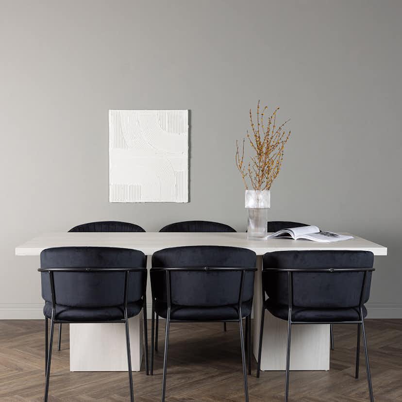 Matgrupp Venture Home Olga med 6 Selma Stolar