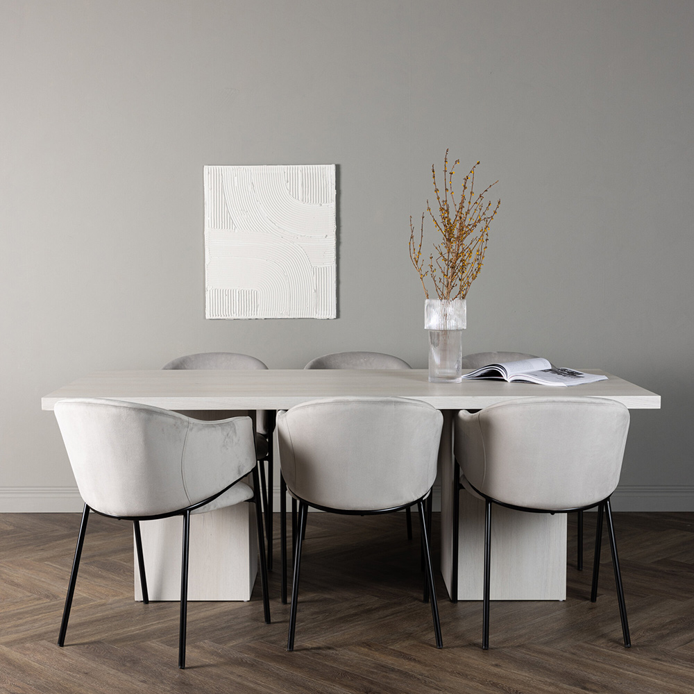 Matgrupp Venture Home Olga med 6 Evelina Stolar