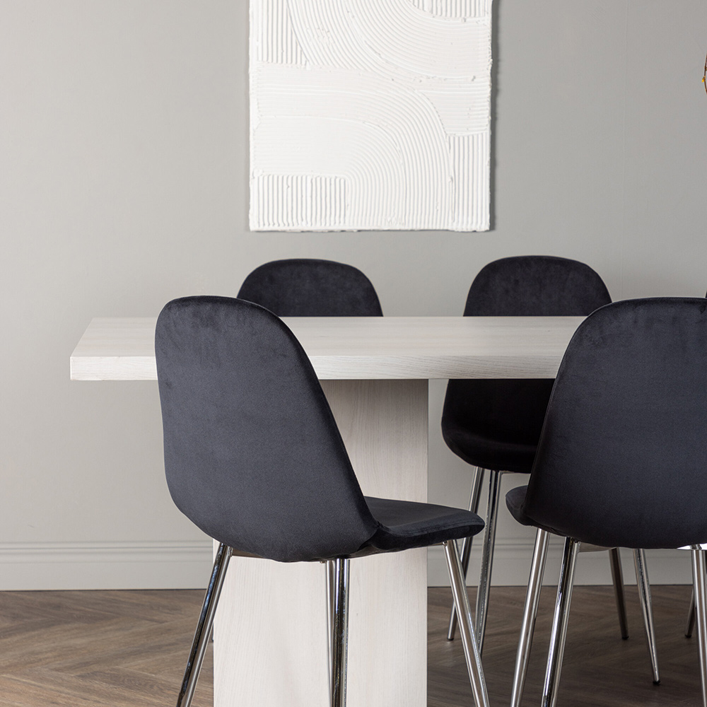 Matgrupp Venture Home Olga med 6 Polar Sammet Stolar