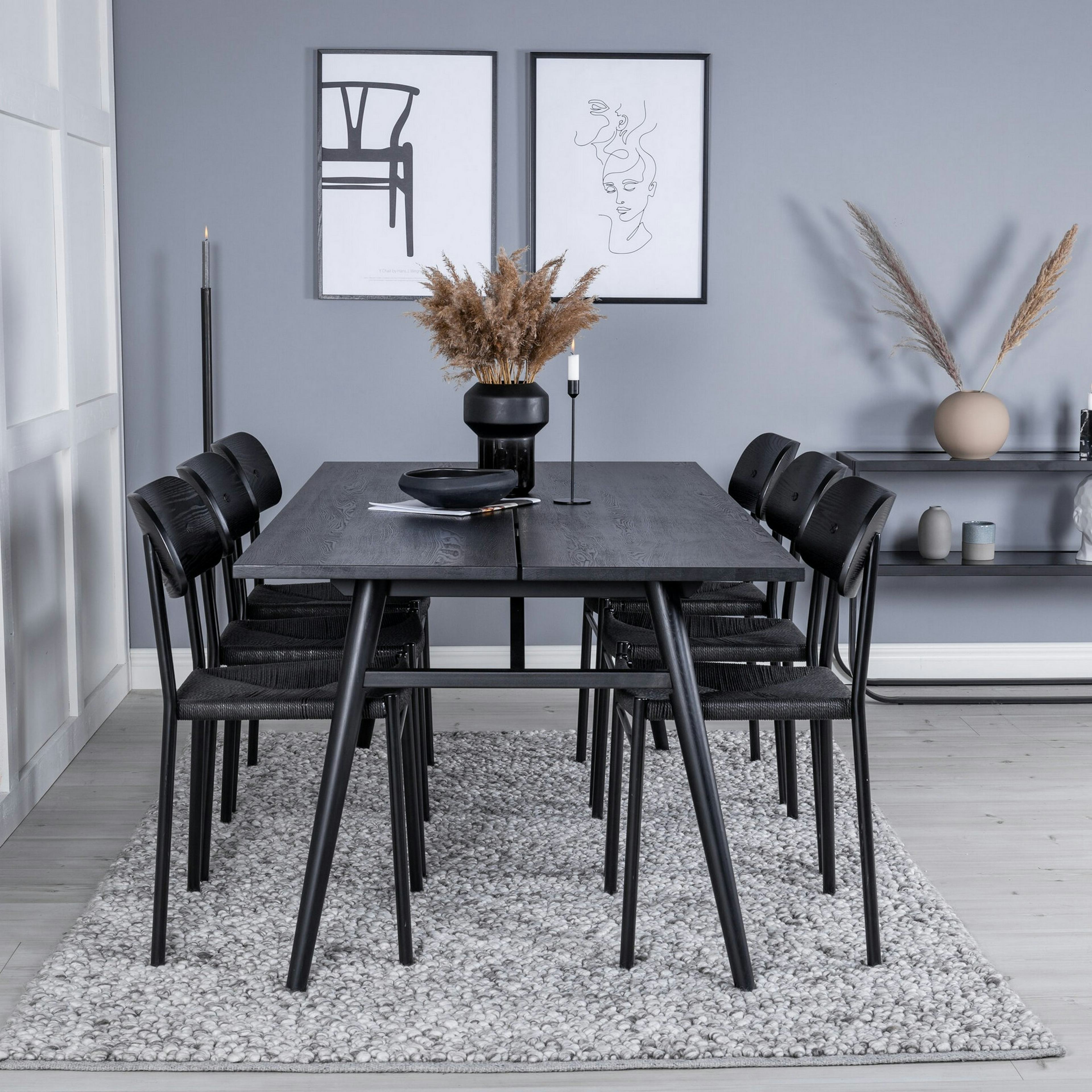 Matgrupp Venture Home Sleek med 6st Polly Stolar