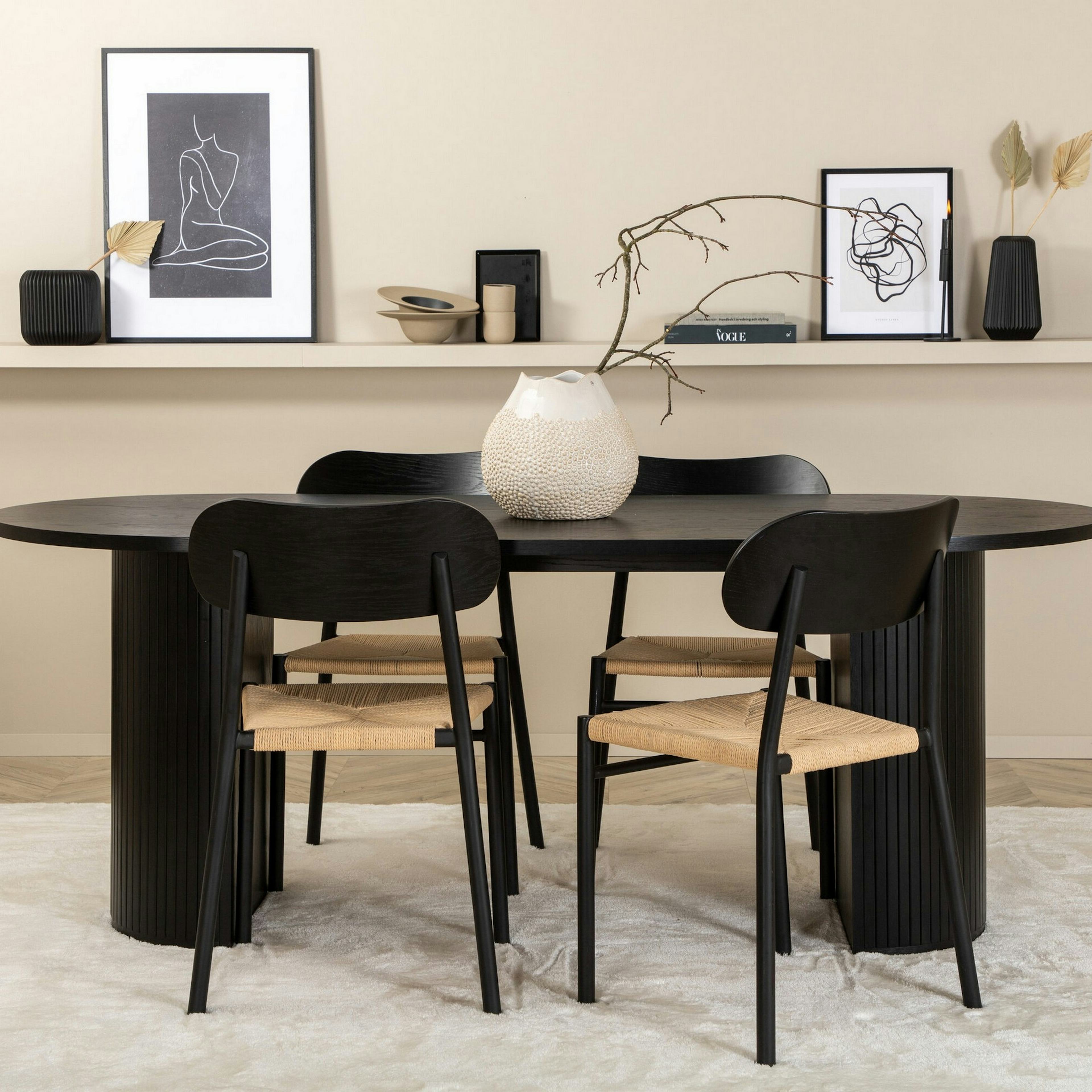 Matgrupp Venture Home Bianca Oval med 4st Polly Stolar