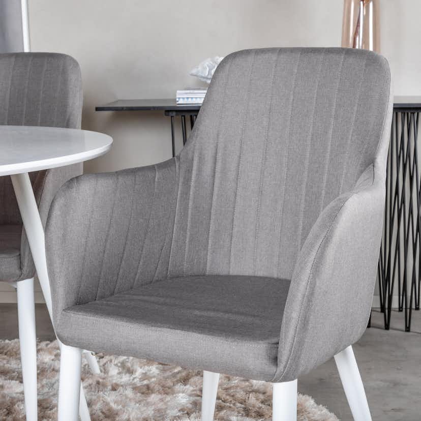 Matgrupp Venture Home Plaza Runt Matbord Ø100 cm & 4 Comfort Stolar