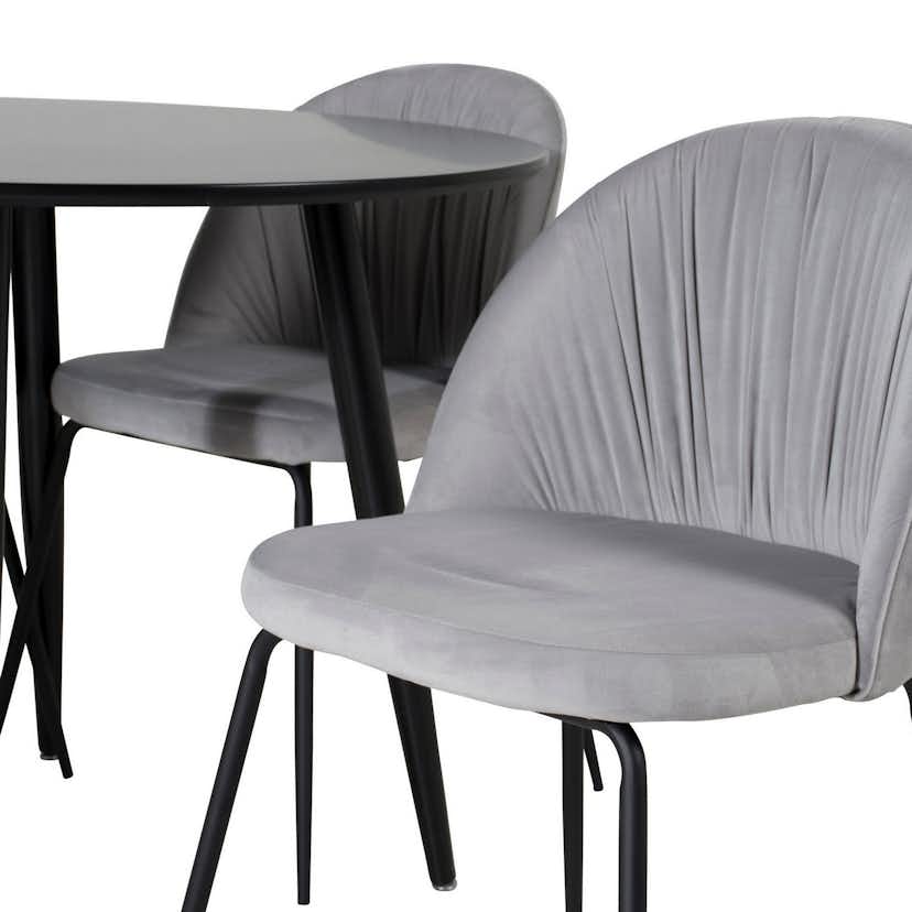 Matgrupp Venture Home Plaza med 4st Wrinkles Stolar