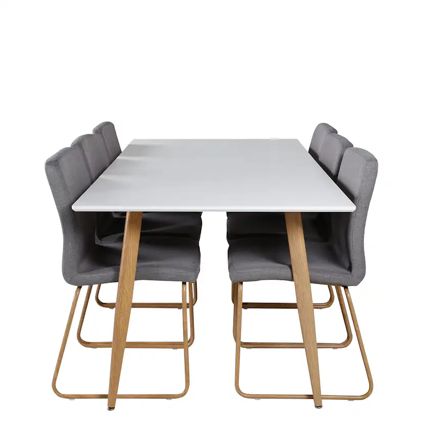 Matgrupp Venture Home Polar Ø100 cm med 6st Mace Matstolar