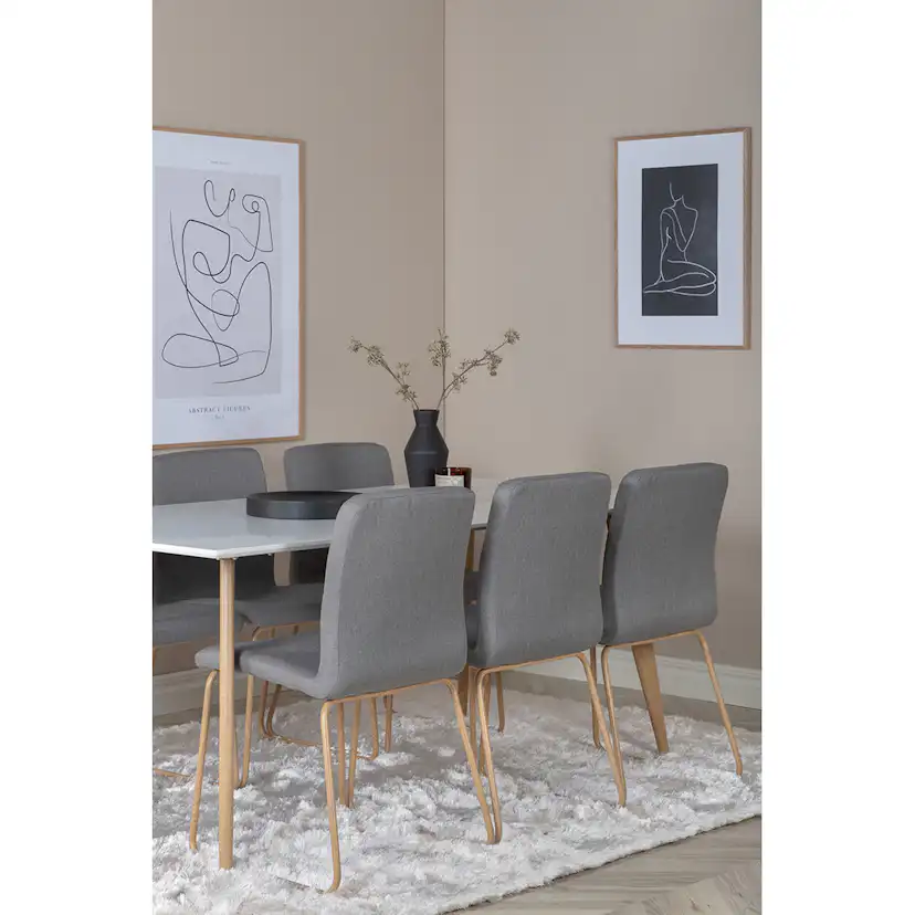 Matgrupp Venture Home Polar Ø100 cm med 6st Mace Matstolar