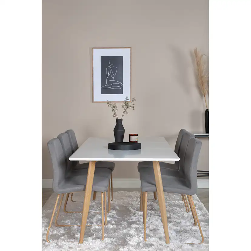 Matgrupp Venture Home Polar Ø100 cm med 6st Mace Matstolar