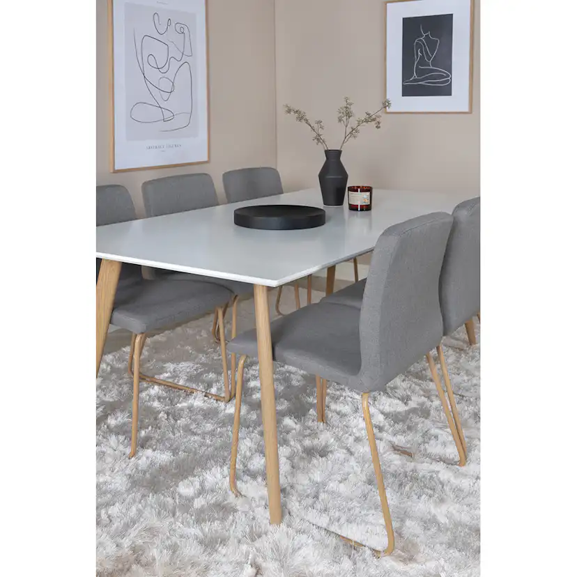 Matgrupp Venture Home Polar Ø100 cm med 6st Mace Matstolar