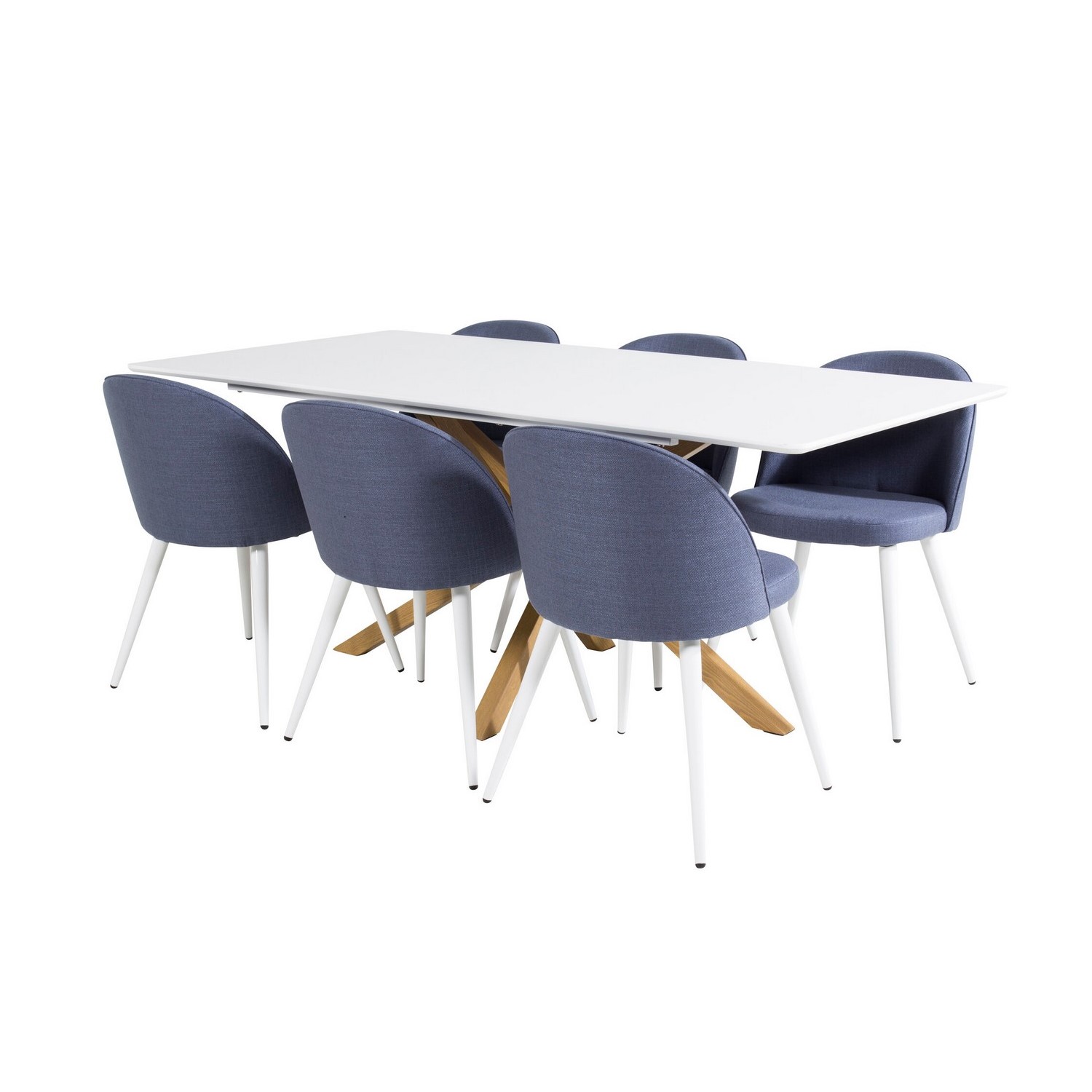 Matgrupp Venture Home Piazza med 6st Velvet Stolar