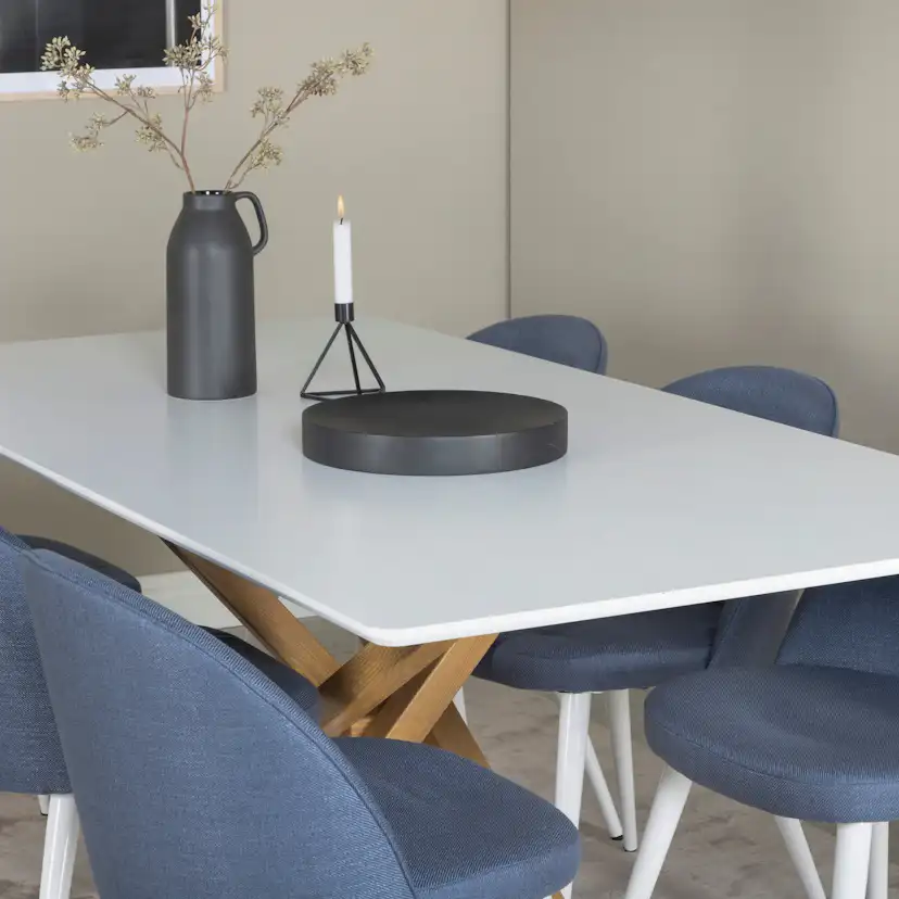 Matgrupp Venture Home Piazza med 6st Velvet Stolar