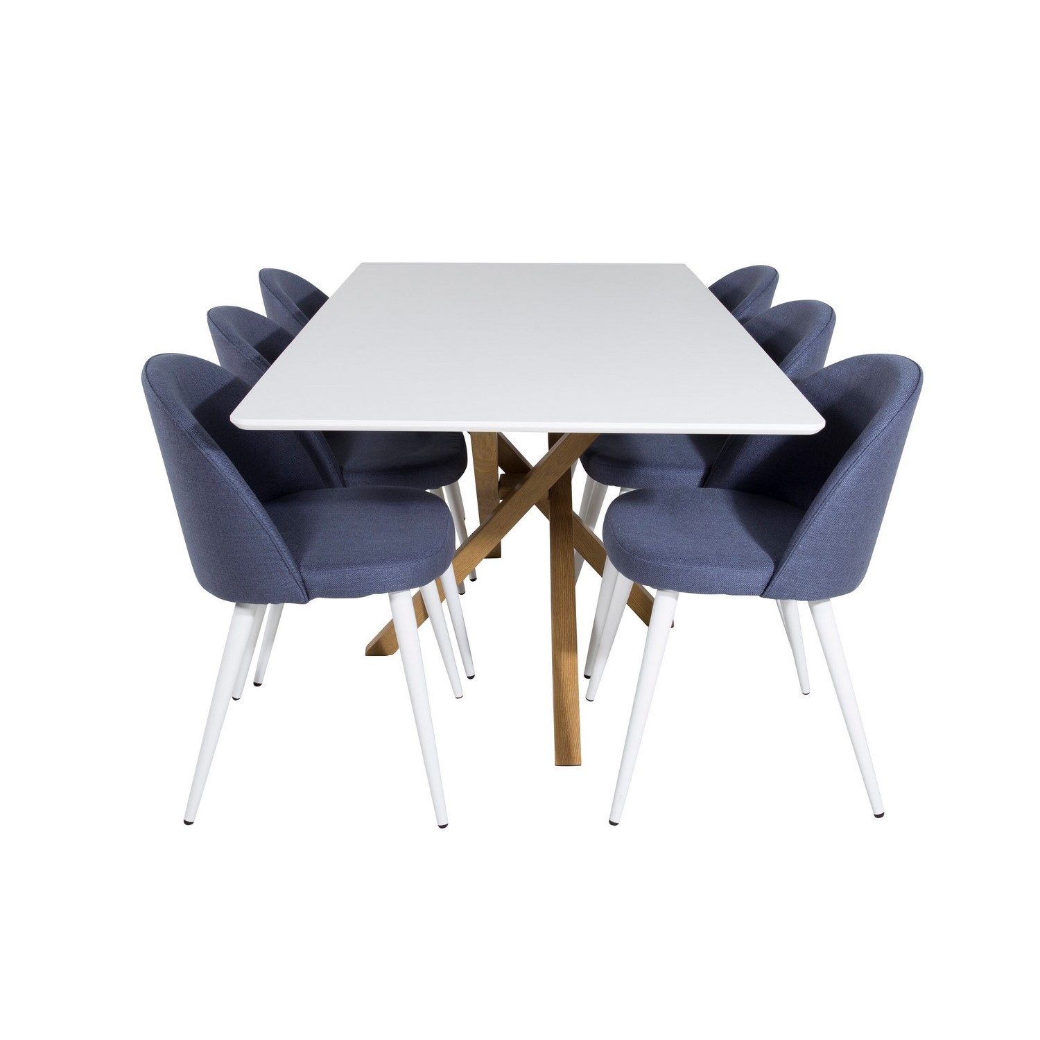 Matgrupp Venture Home Piazza med 6st Velvet Stolar