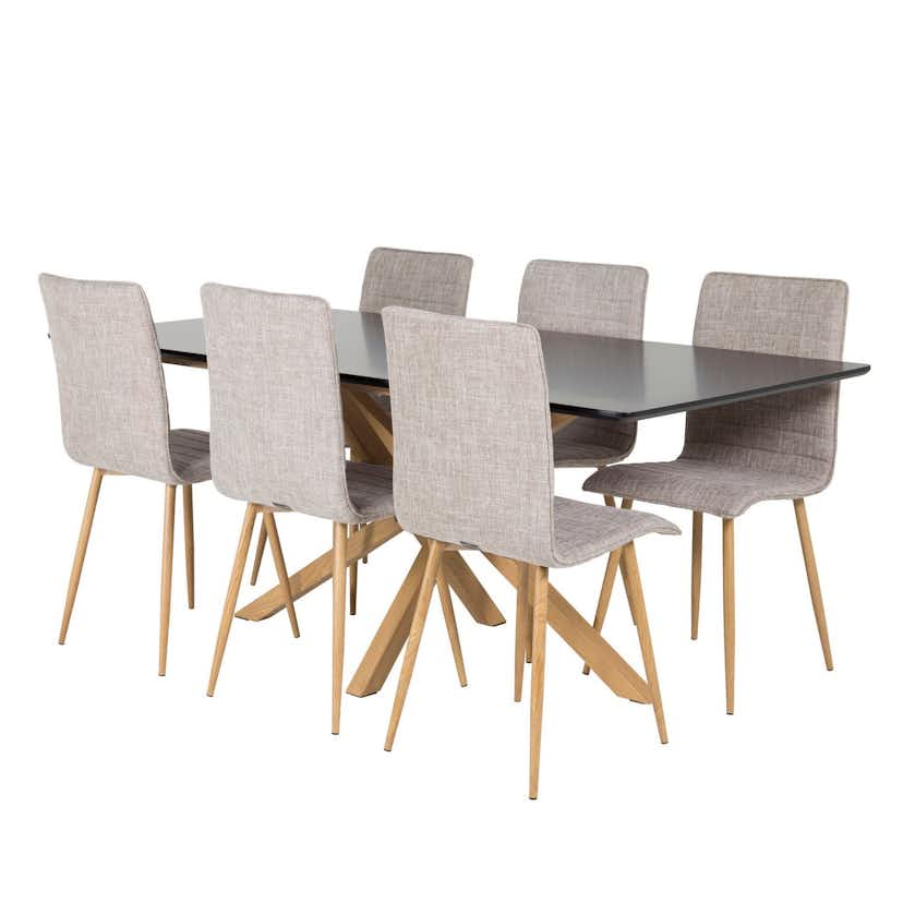 Matgrupp Venture Home Piazza med 6st Windu Stolar