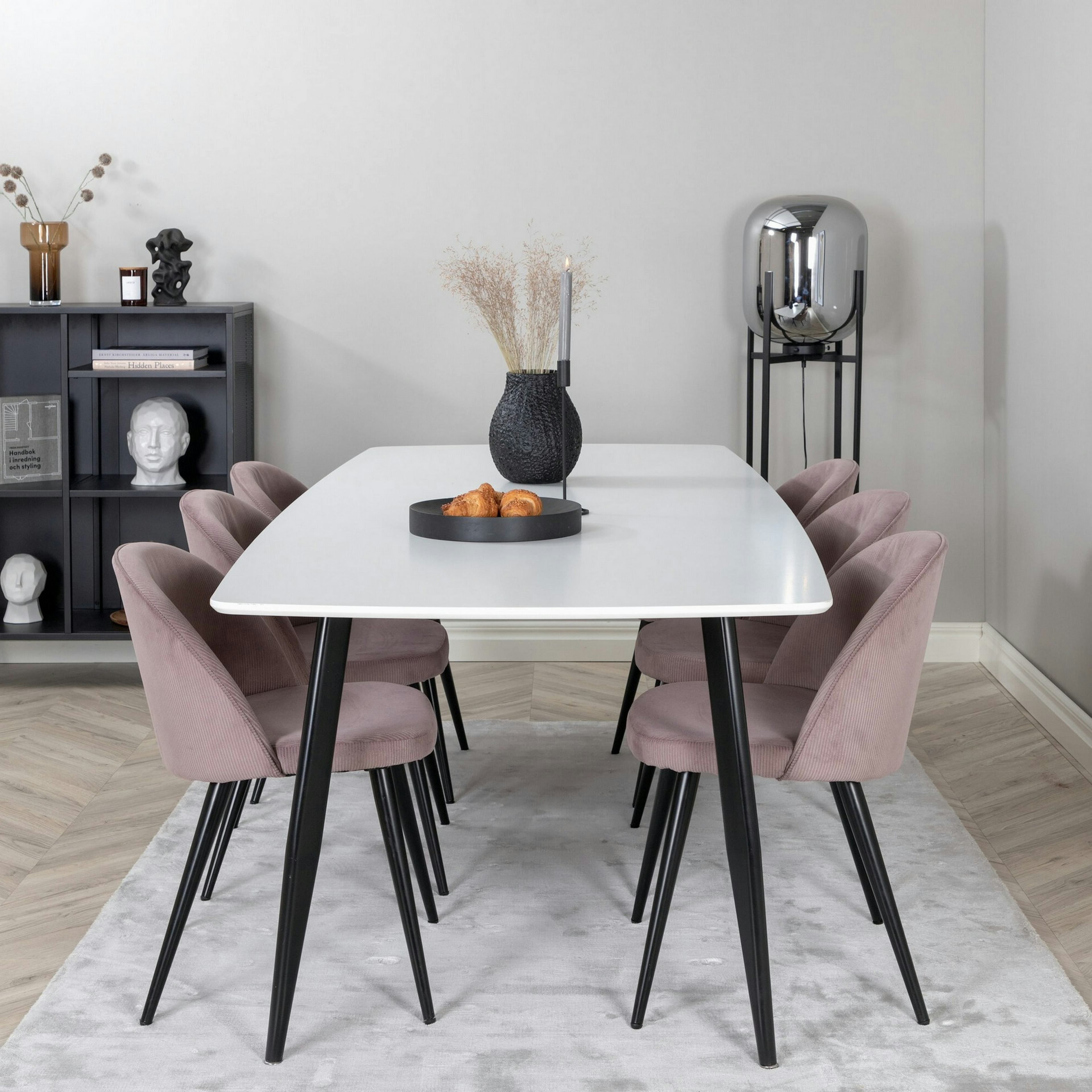 Matgrupp Venture Home Polar med 6st Velvet Stolar