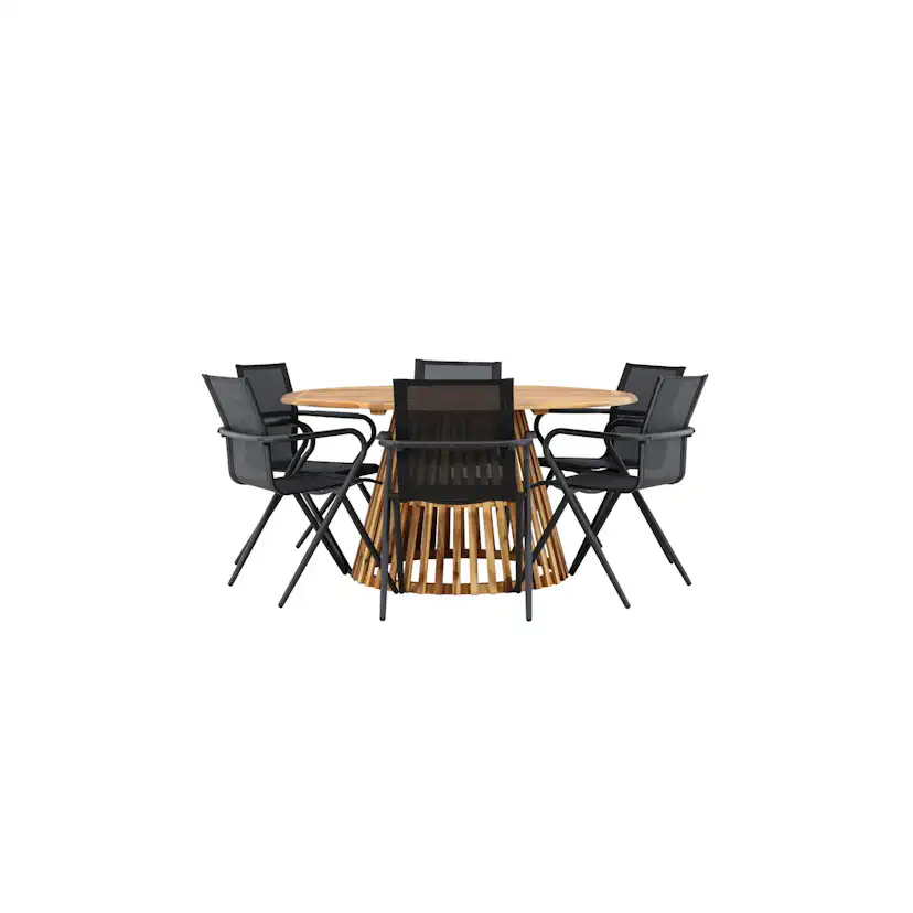 Trädgårdsgrupp Venture Home Tucumán med 6 Alina Trädgårdsstolar