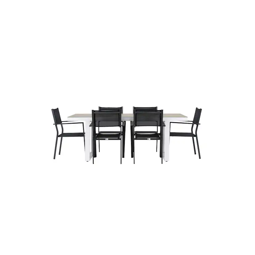 Trädgårdsgrupp Venture Home Merlo med 6 Copacabana Stolar