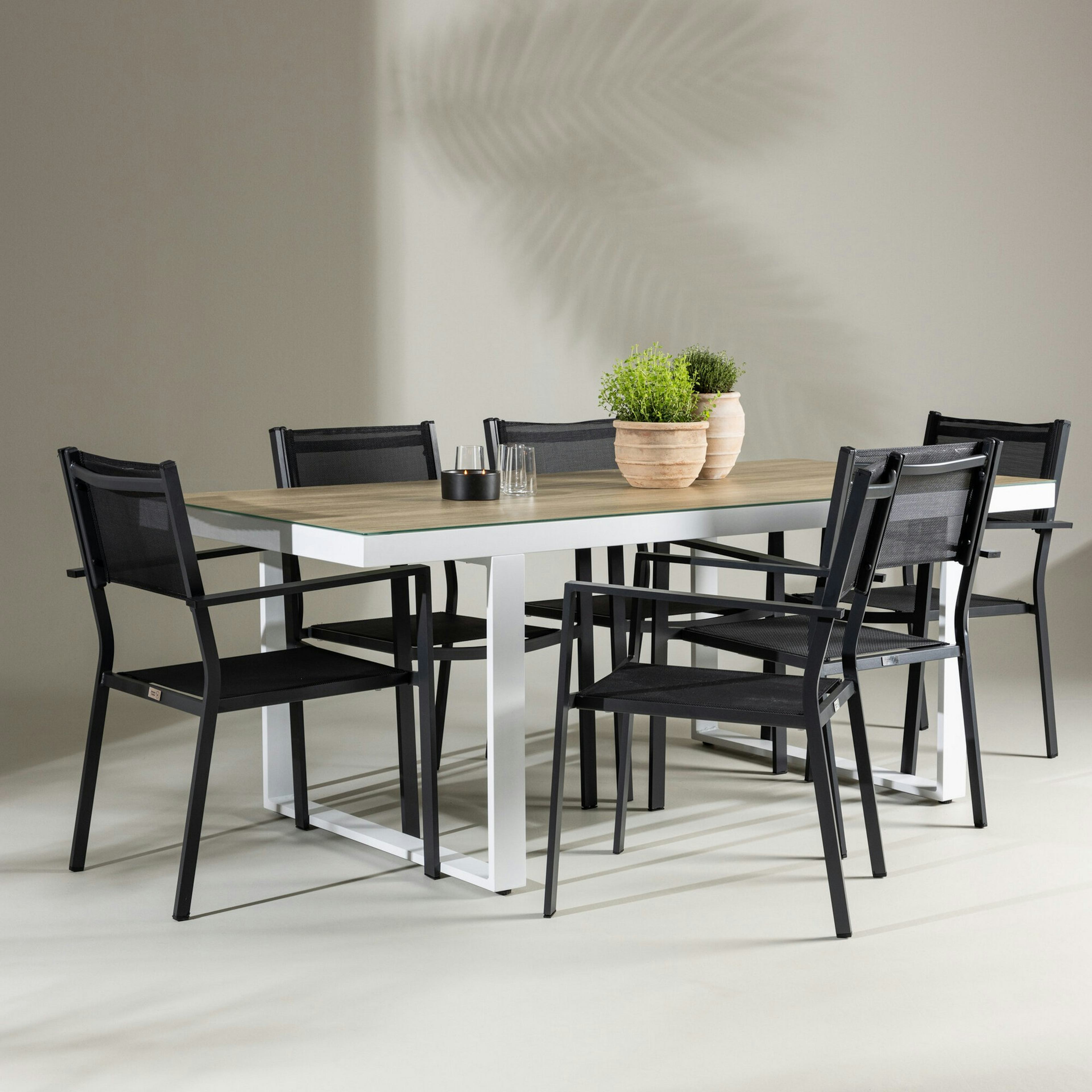 Trädgårdsgrupp Venture Home Merlo med 6 Copacabana Stolar