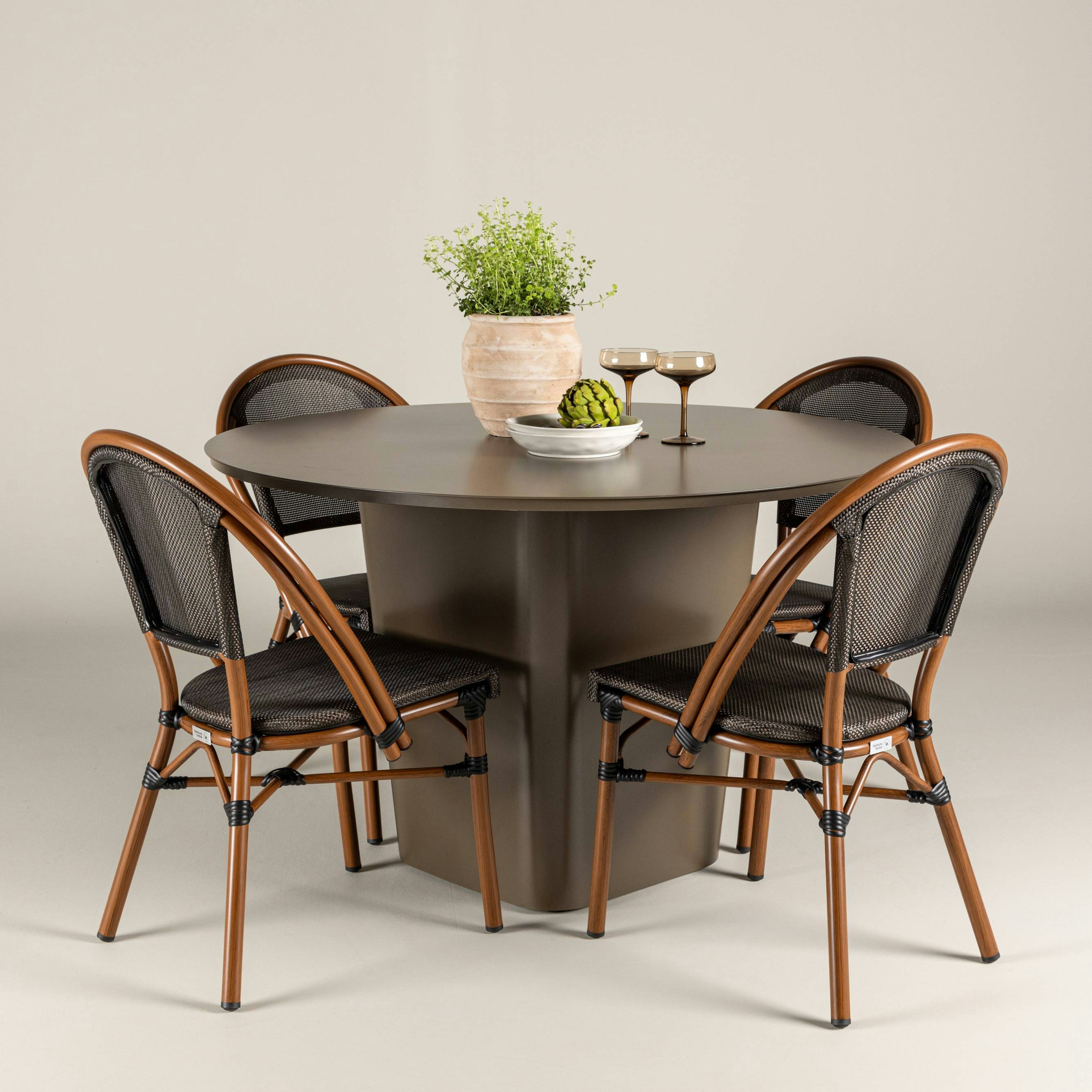 Trädgårdsgrupp Venture Home Santa Fe med 4 Guarda Stolar