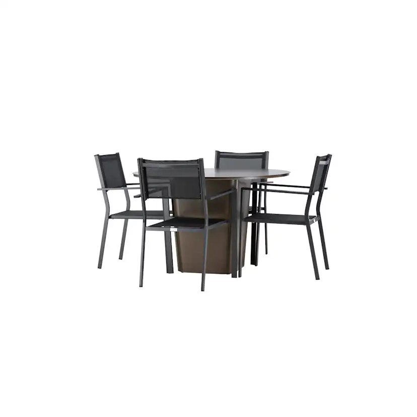 Trädgårdsgrupp Venture Home Santa Fe med 4 Copacabana Stolar