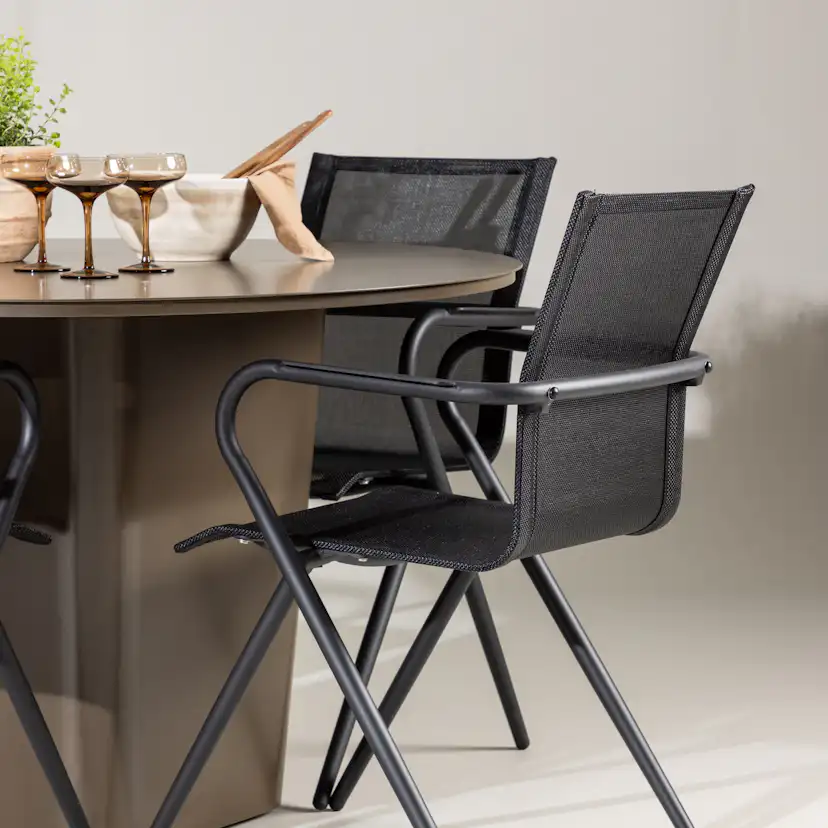 Trädgårdsgrupp Venture Home Santa Fe med 4 Alina Stolar