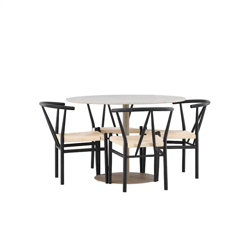 Matgrupp Venture Home Lycke Ø110 med 4 st Alfons Stolar