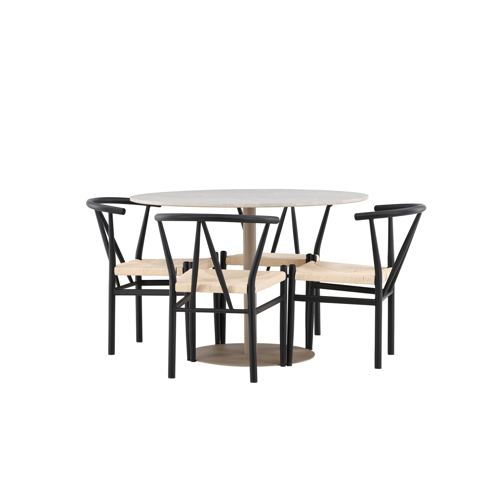 Matgrupp Venture Home Lycke Ø110 med 4 st Alfons Stolar