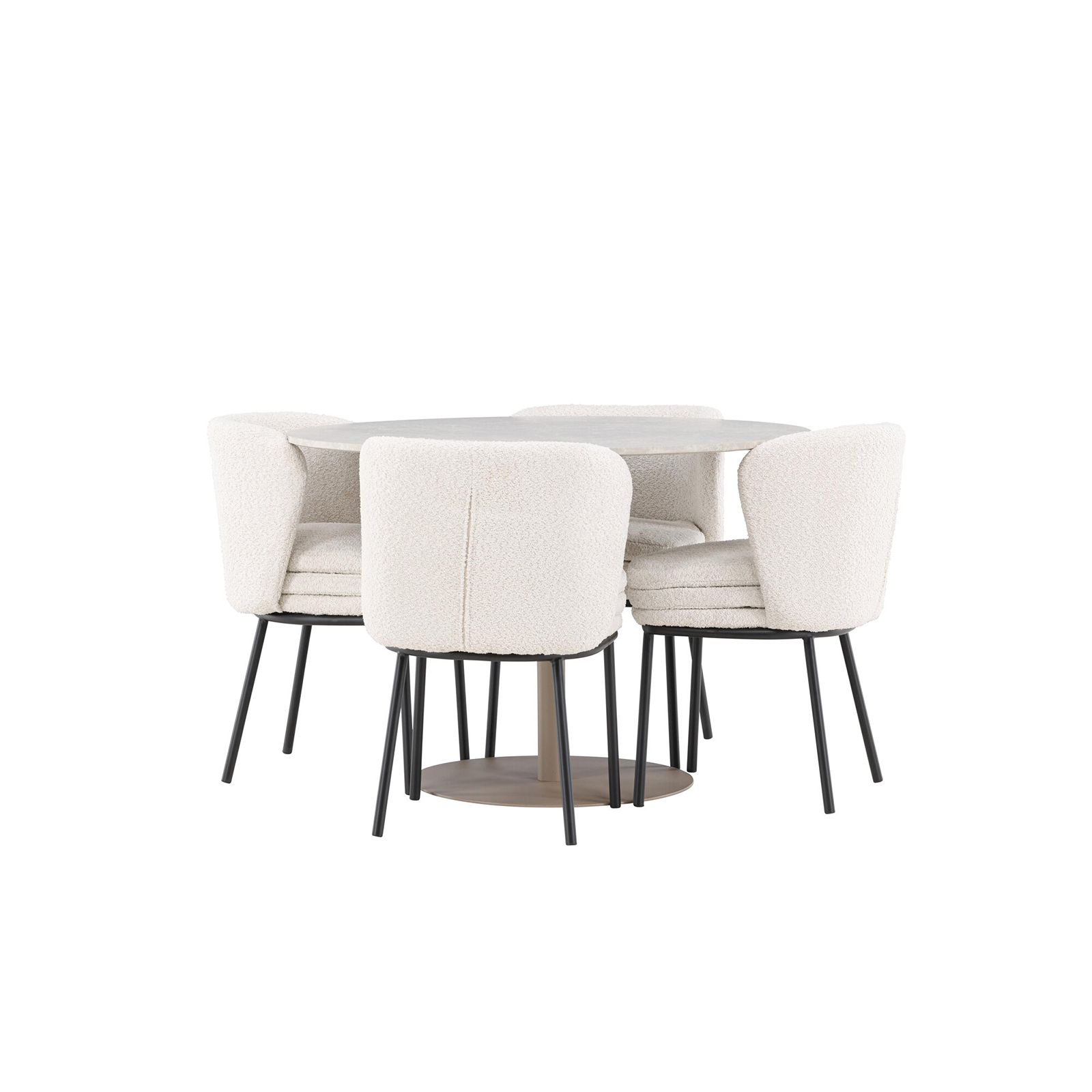 Matgrupp Venture Home Lycke Ø110 med 4 st Agnes Stolar