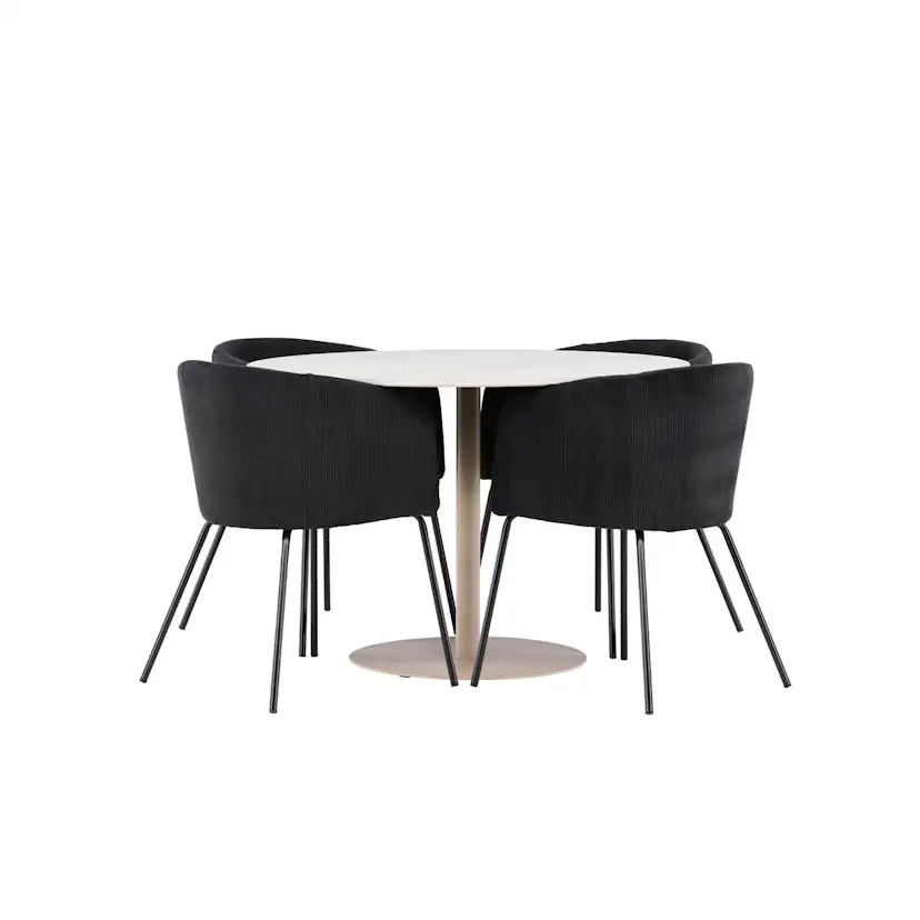 Matgrupp Venture Home Lycke Ø110 med 4 st Berit Stolar