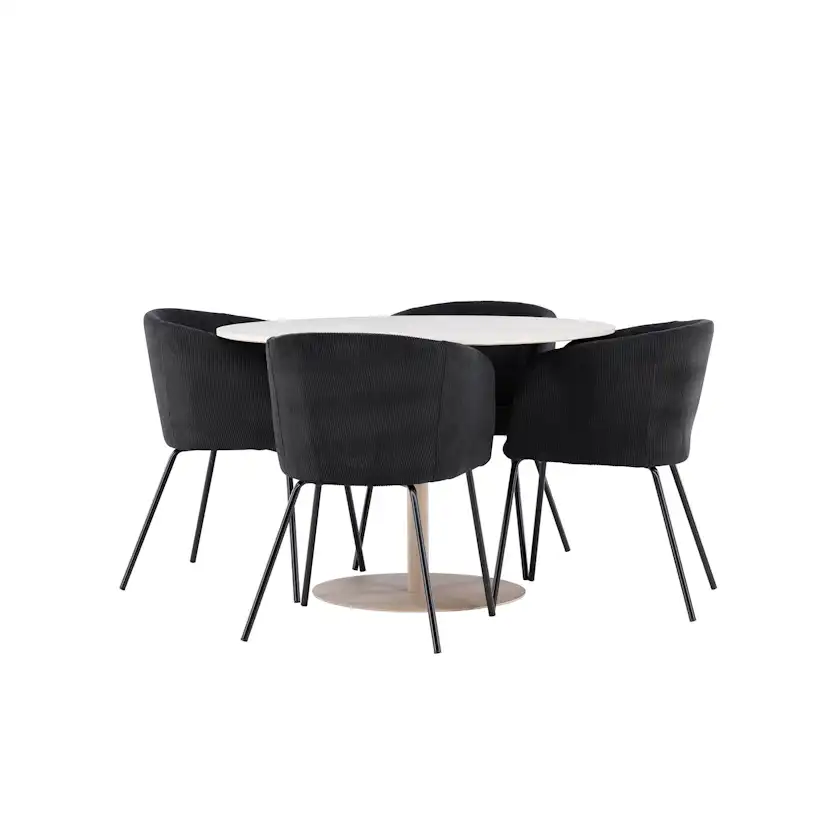 Matgrupp Venture Home Lycke Ø110 med 4 st Berit Stolar