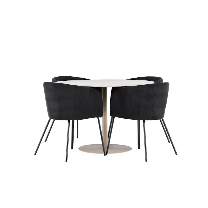 Matgrupp Venture Home Lycke Ø110 med 4 st Berit Stolar