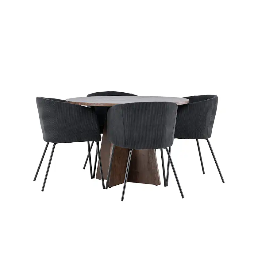 Matgrupp Venture Home Bootcut Ø110 med 4 st Berit Stolar