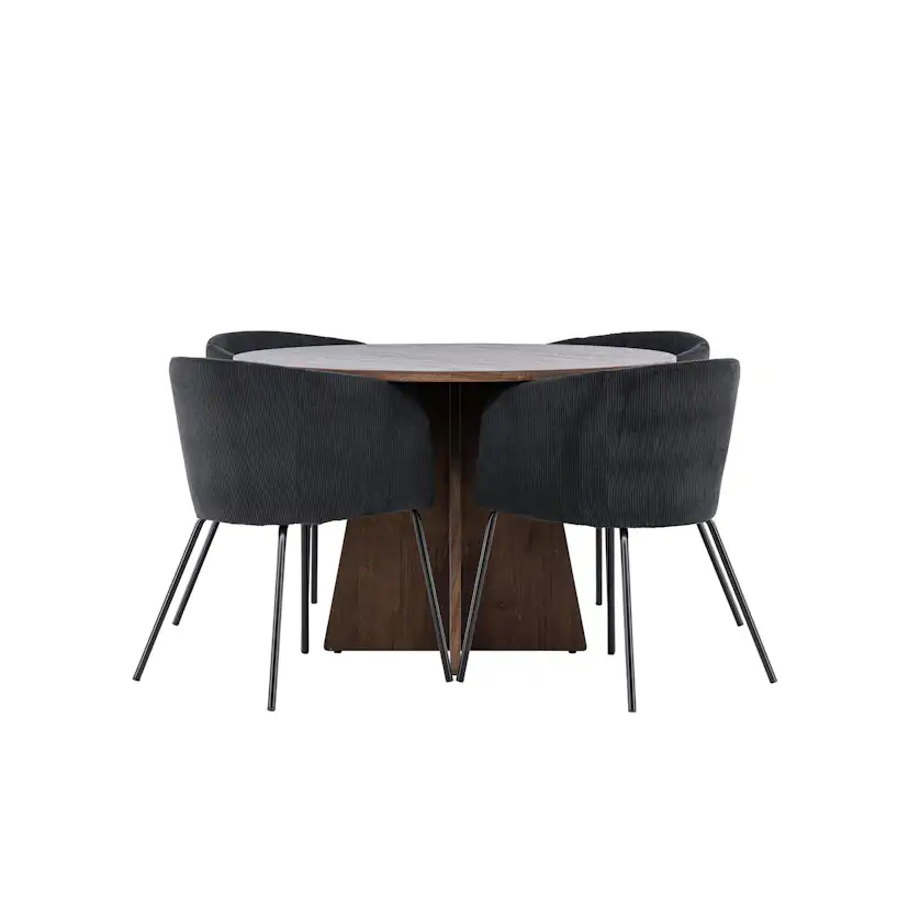 Matgrupp Venture Home Bootcut Ø110 med 4 st Berit Stolar