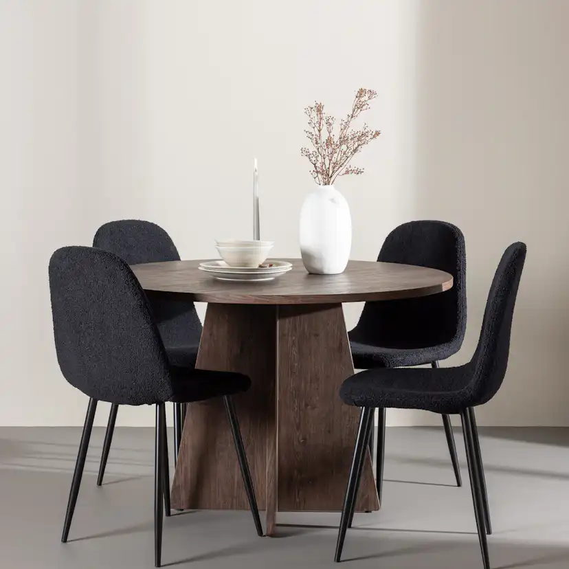 Matgrupp Venture Home Bootcut Ø110 med 4 st Polar Stolar Teddy