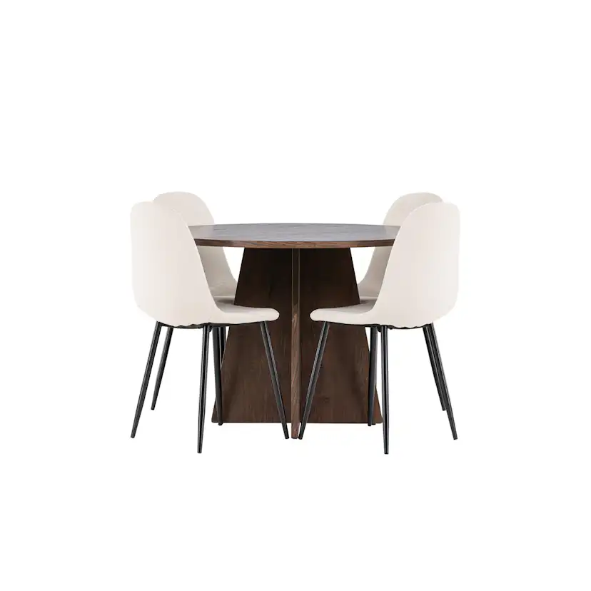 Matgrupp Venture Home Bootcut Ø110 med 4 st Polar Stolar Sammet