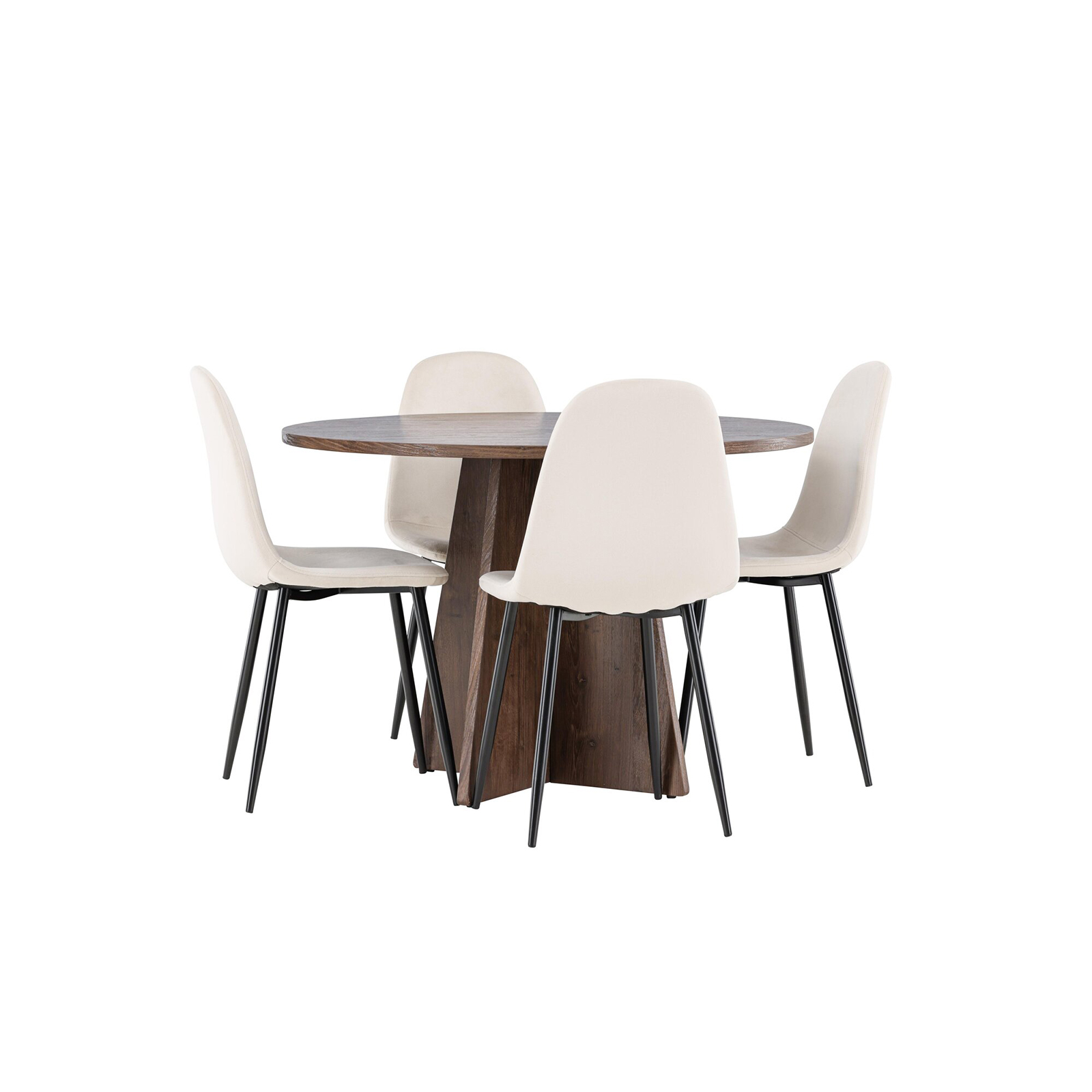 Matgrupp Venture Home Bootcut Ø110 med 4 st Polar Stolar Sammet