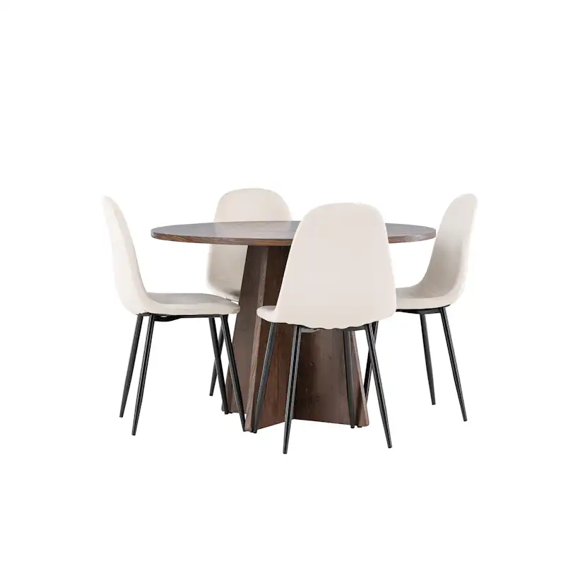 Matgrupp Venture Home Bootcut Ø110 med 4 st Polar Stolar Sammet