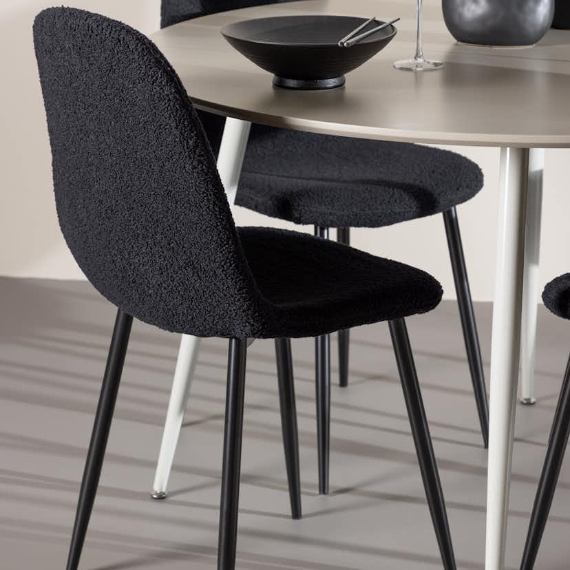 Matgrupp Venture Home Plaza Ø120 med 4 st Polar Stolar Teddy