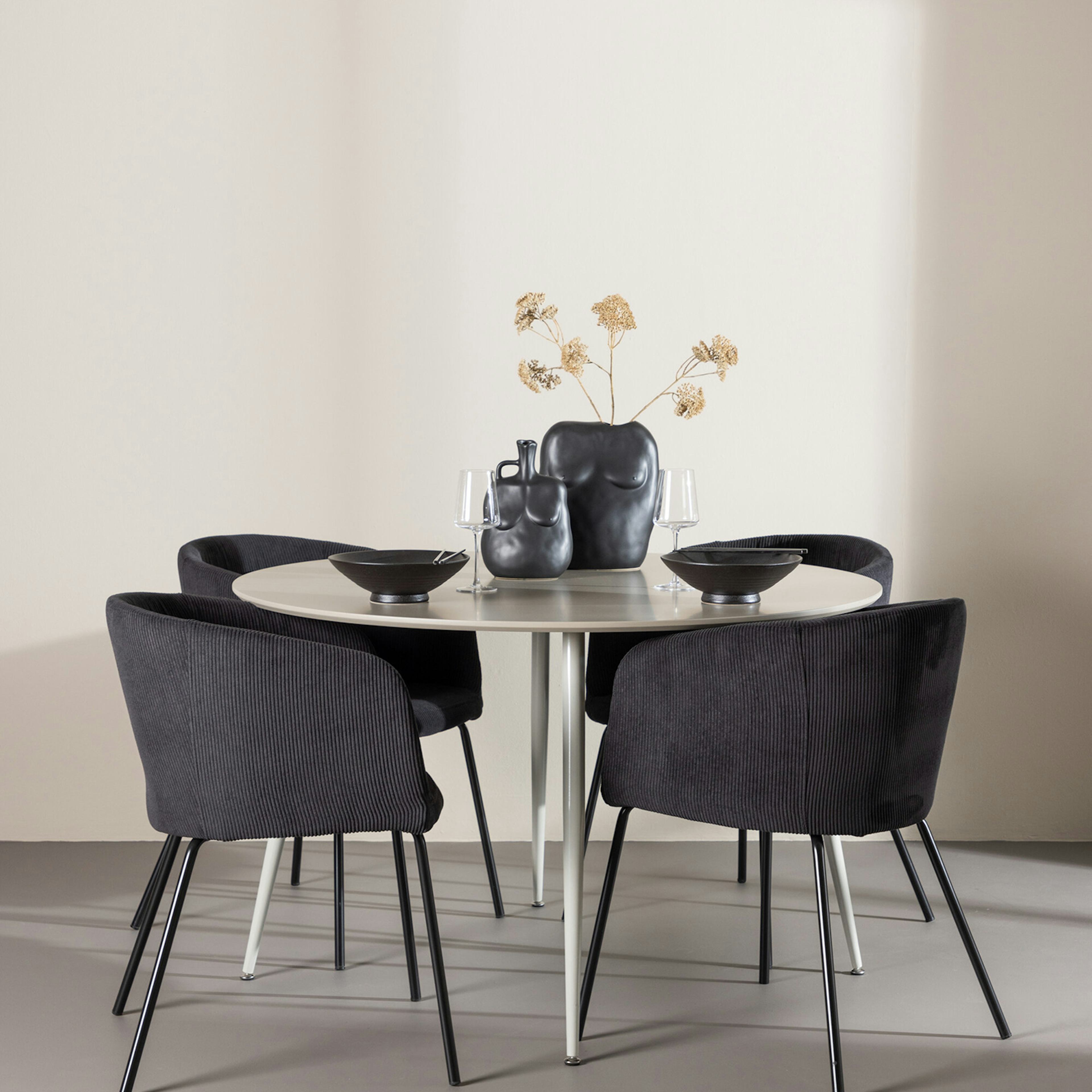 Matgrupp Venture Home Plaza Ø120 med 4 st Berit Stolar