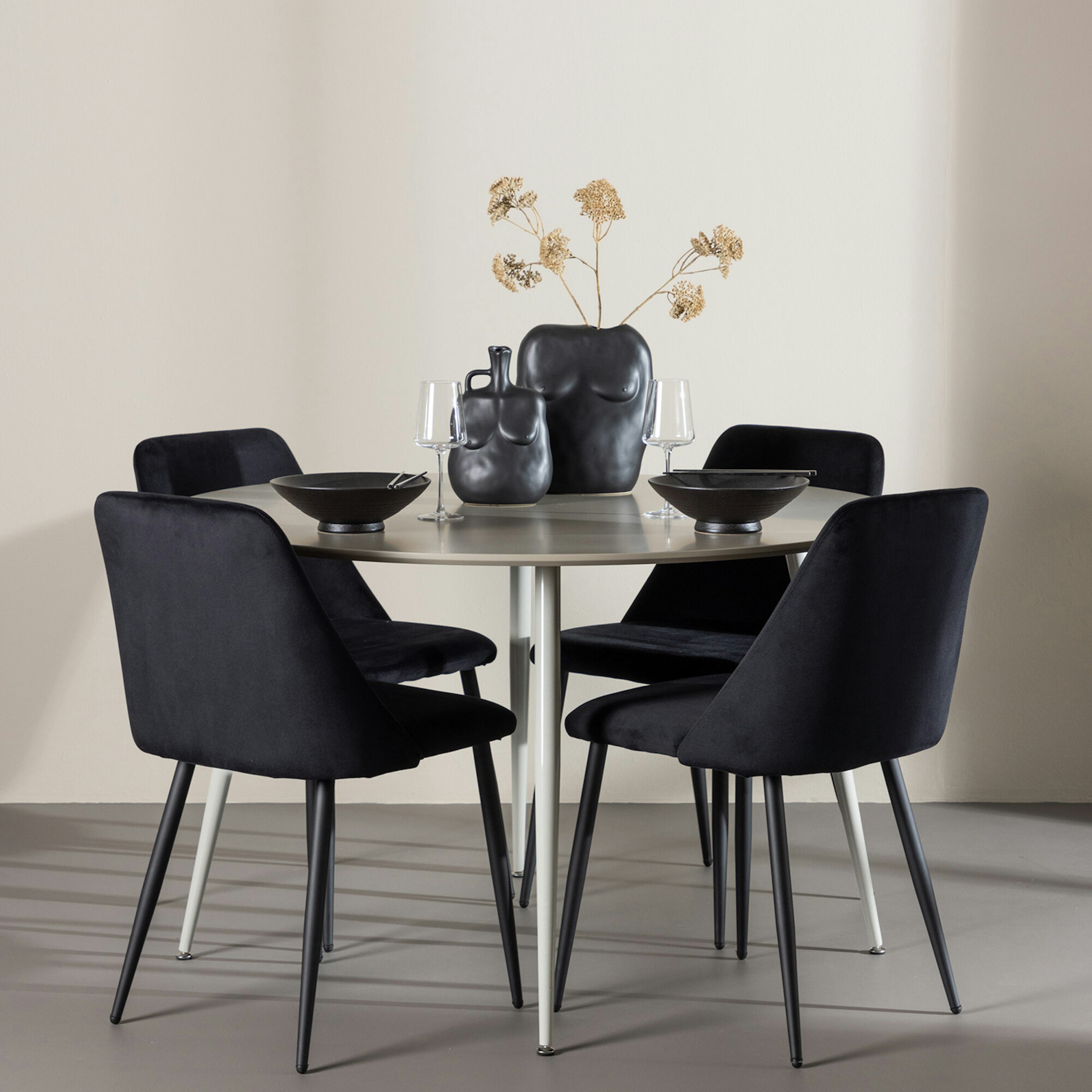 Matgrupp Venture Home Plaza Ø120 med 4 st Night Stolar