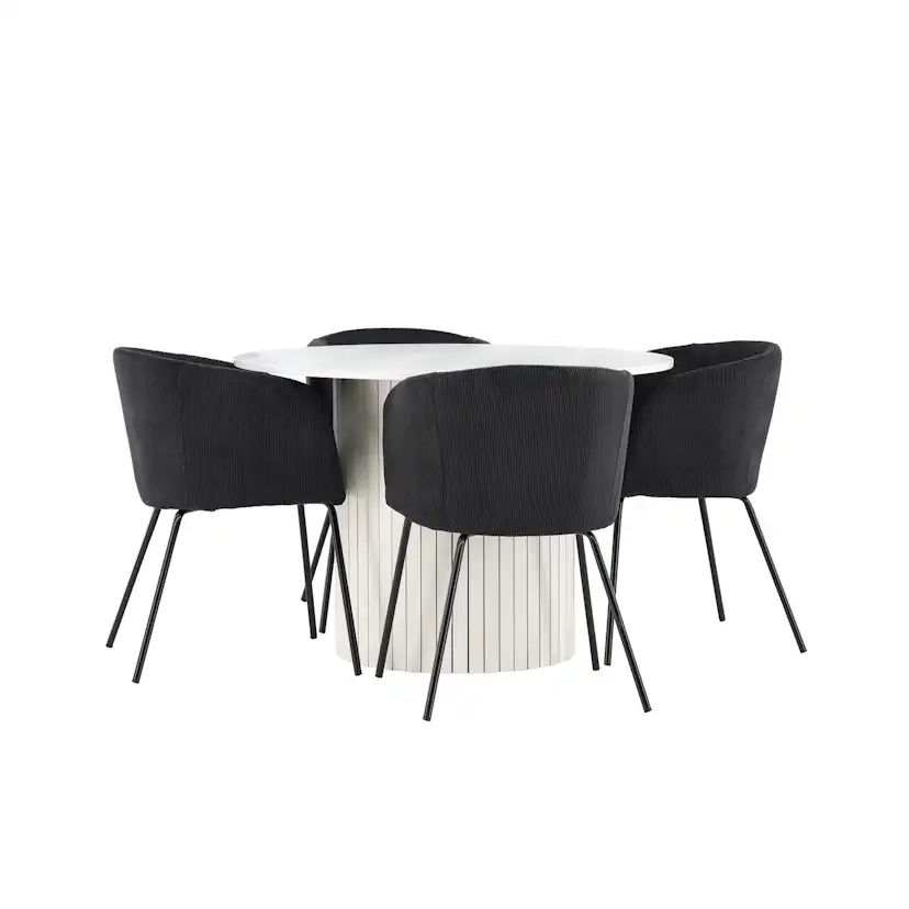 Matgrupp Venture Home Härön Ø110 med 4 st Berit Stolar